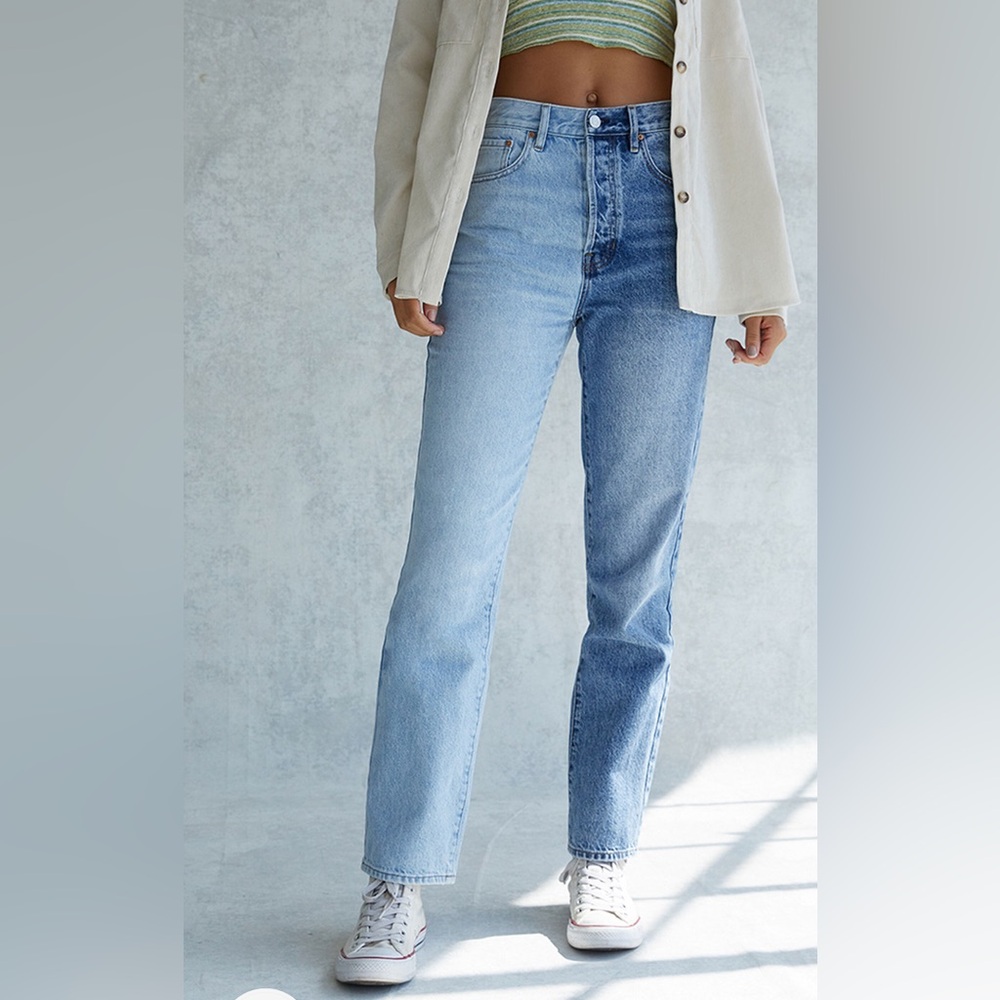 PacSun Eco Two-Tone Blue Dad‎ Jeans